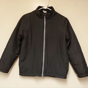 Youth Boys Black Insulated Puffer Coat Size L/8-10
